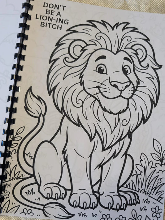 Adult swear puns colouring book