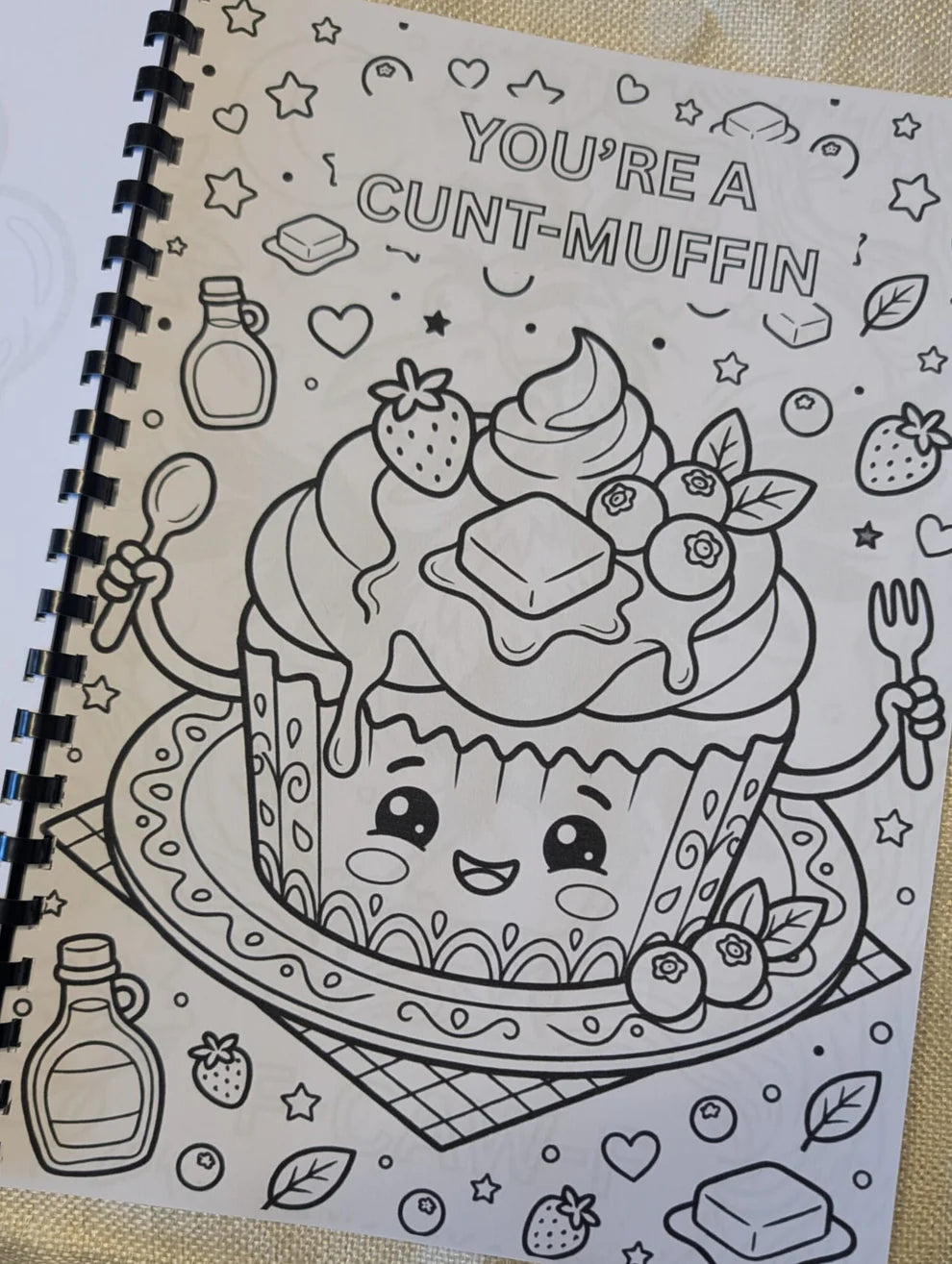 Adult swear puns colouring book