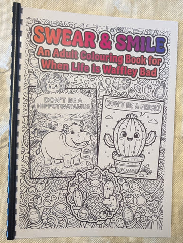 Adult swear puns colouring book