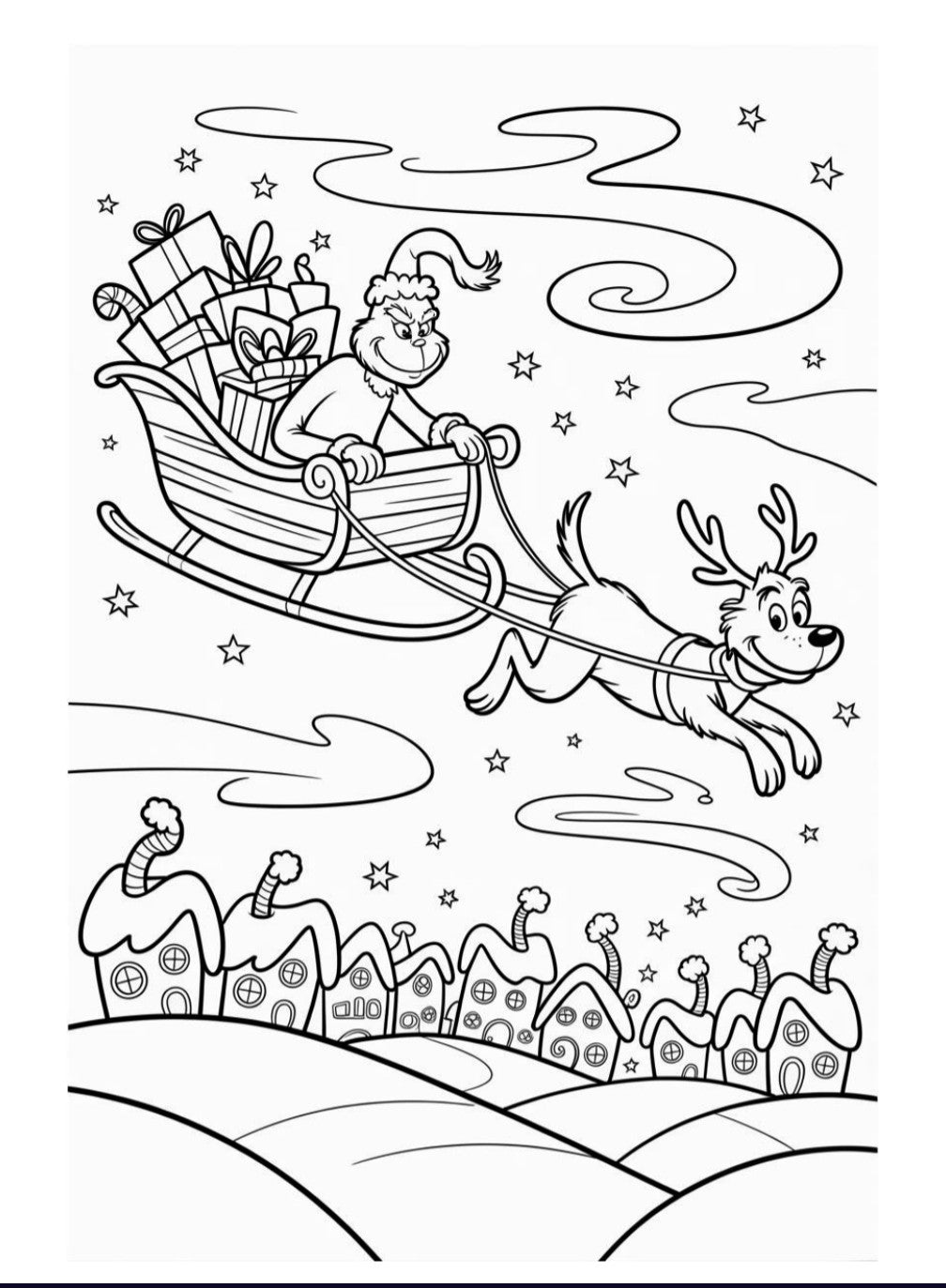 Grinch colouring book