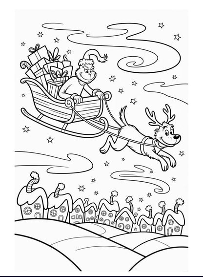 Grinch colouring book