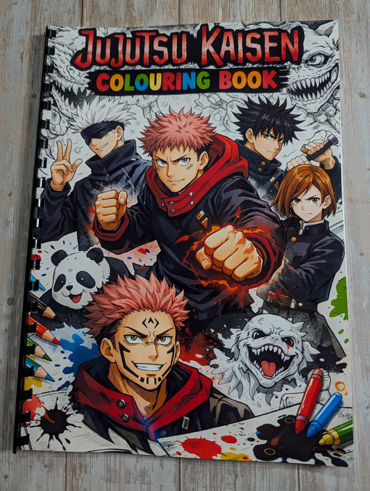 Jujitsu kaisan inspired colouring book