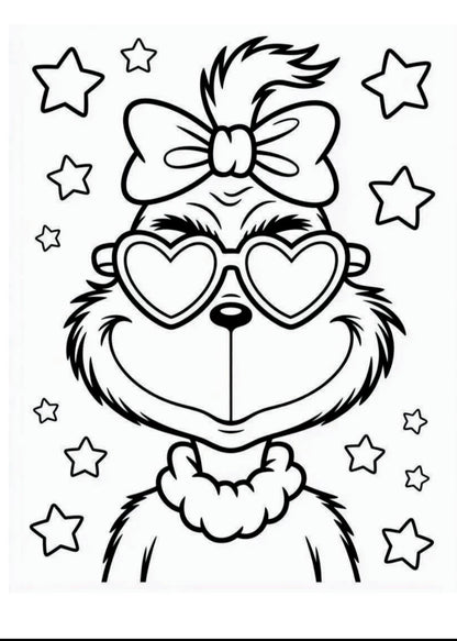 Grinch colouring book