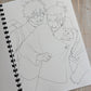 Jujitsu kaisan inspired colouring book