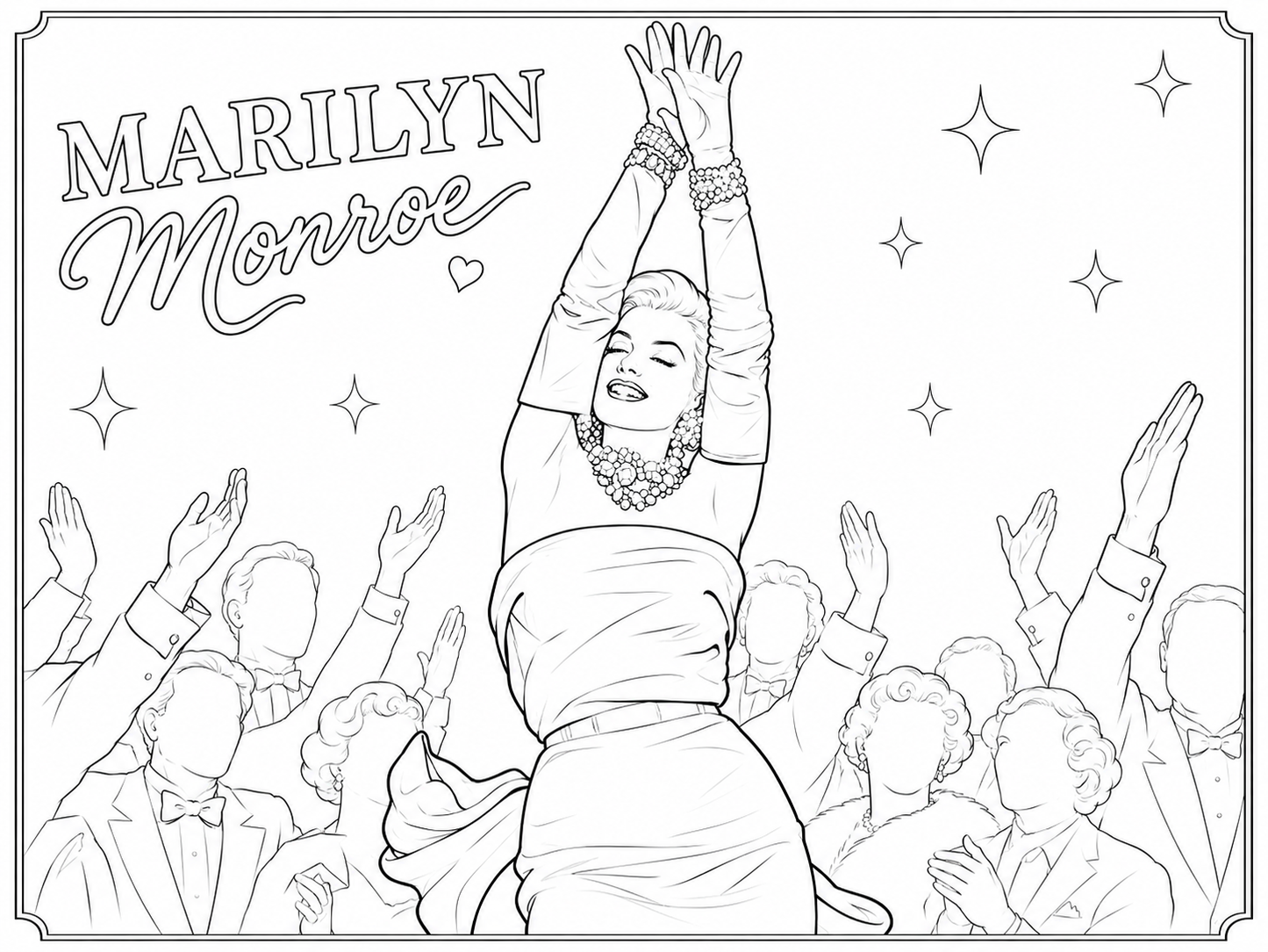 Marylin Monroe colouring book