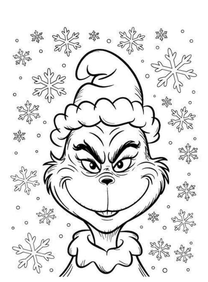 Grinch colouring book